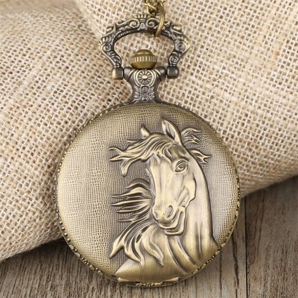 Horse Pocket Watch NEW Gift for Horse Lovers Equine Equestrian - Picture 4 of 4